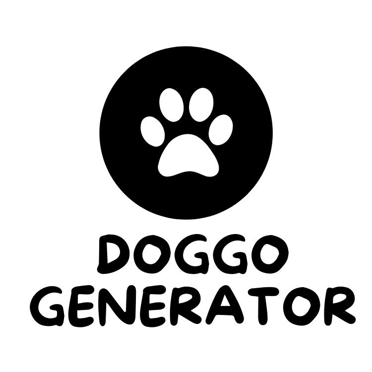 Logo for Doggo Finder website, of a paw print with writing underneath